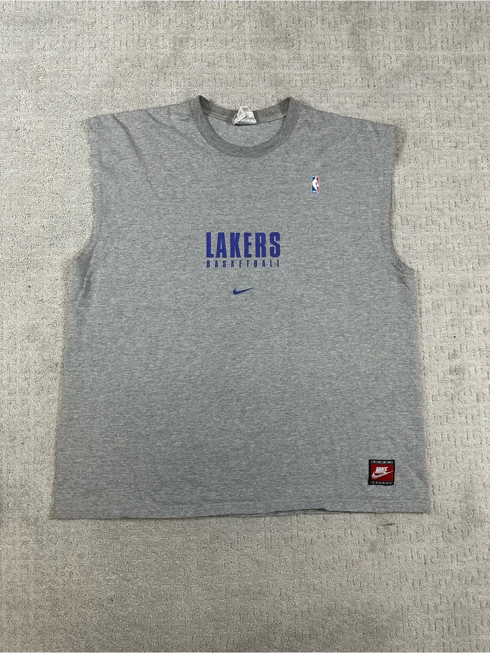 Vintage Nike Los Angeles Lakers Grey Sleeveless Basketball Tank